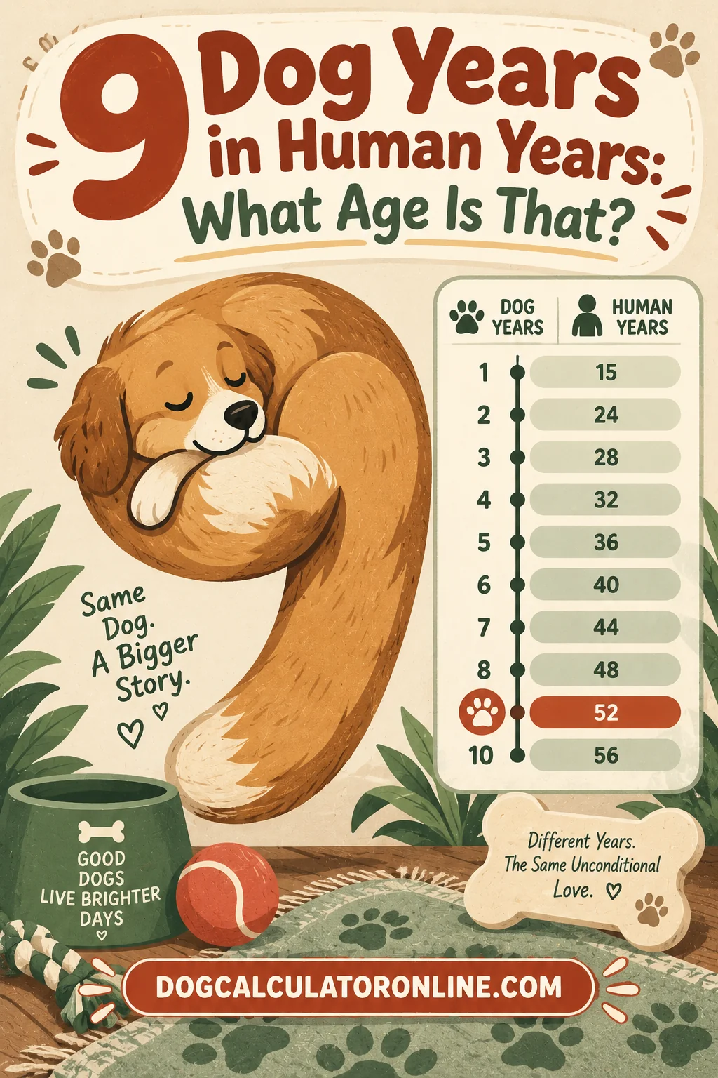9 Dog Years in Human Years: What Age Is That?