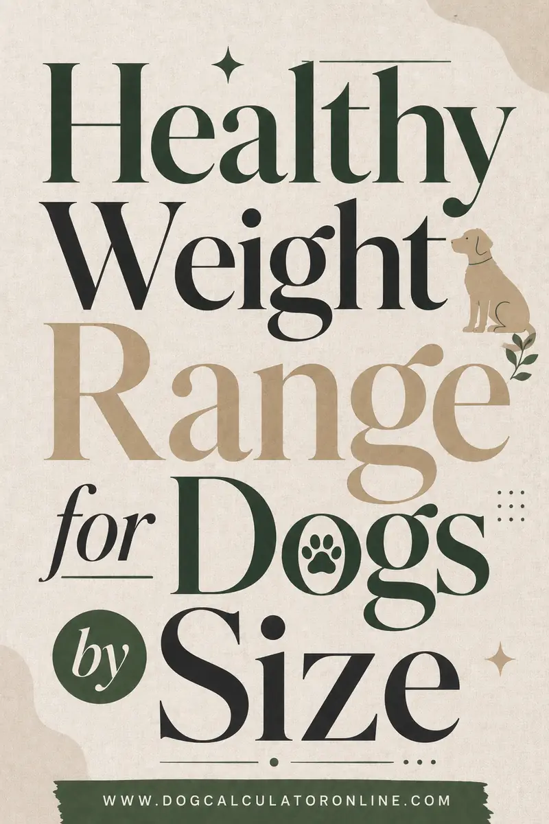 Healthy Weight Range for Dogs by Size