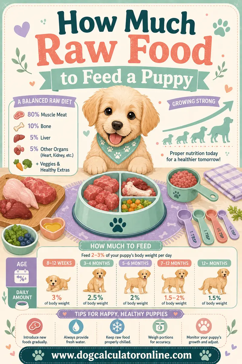 How Much Raw Food to Feed a Puppy