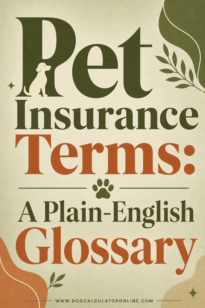 Pet Insurance Terms: A Plain-English Glossary