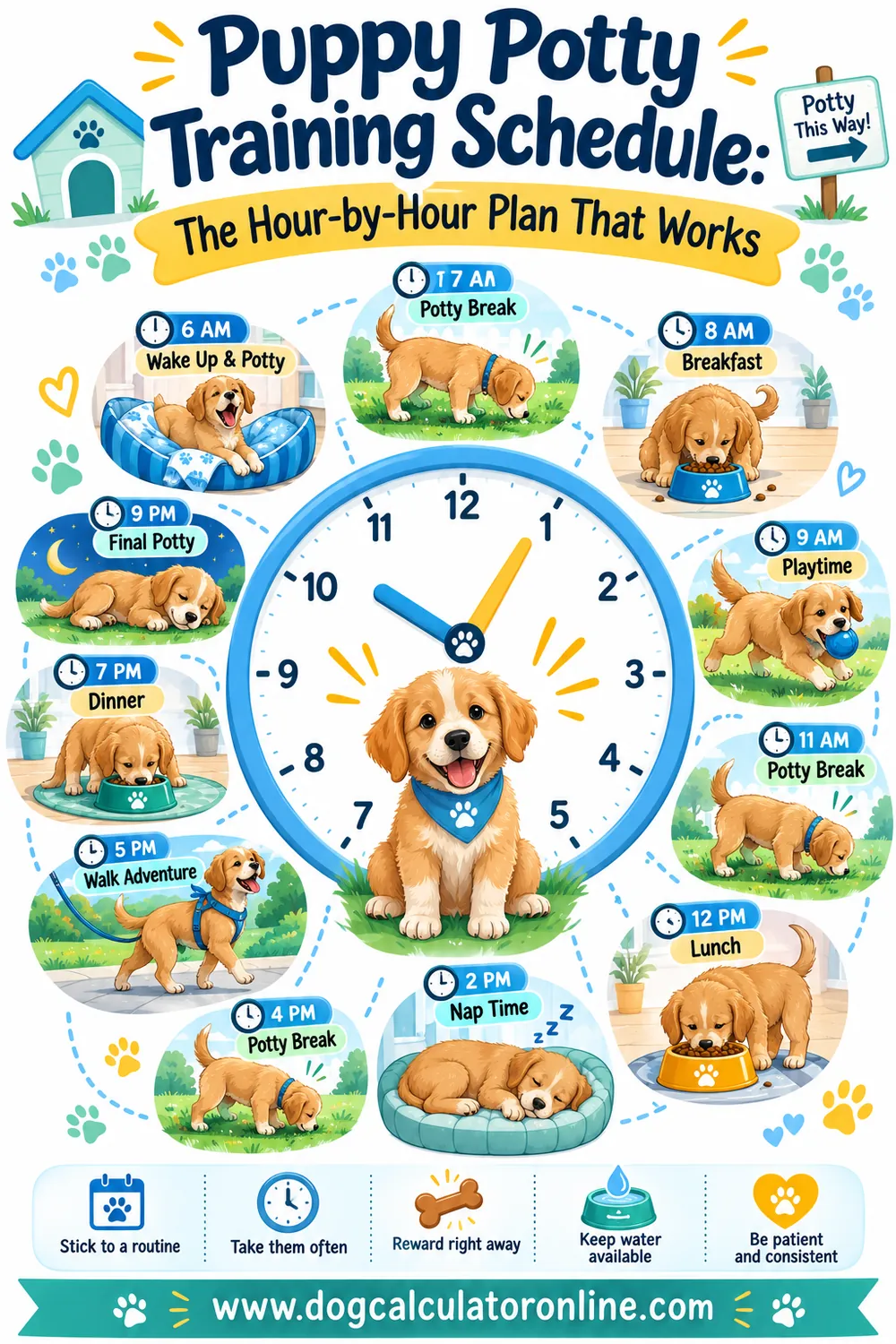 Puppy Potty Training Schedule: The Hour-by-Hour Plan That Works