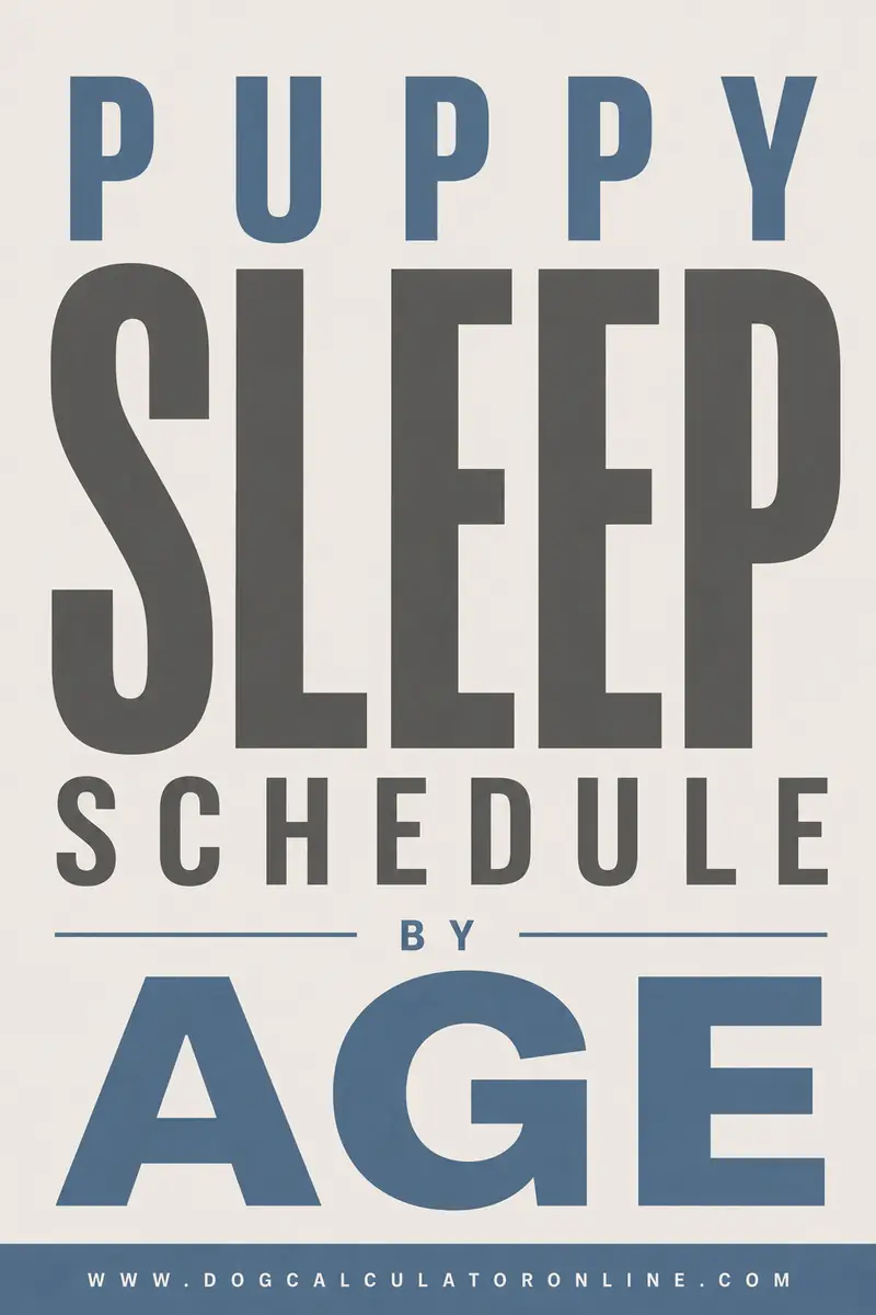 Puppy Sleep Schedule by Age