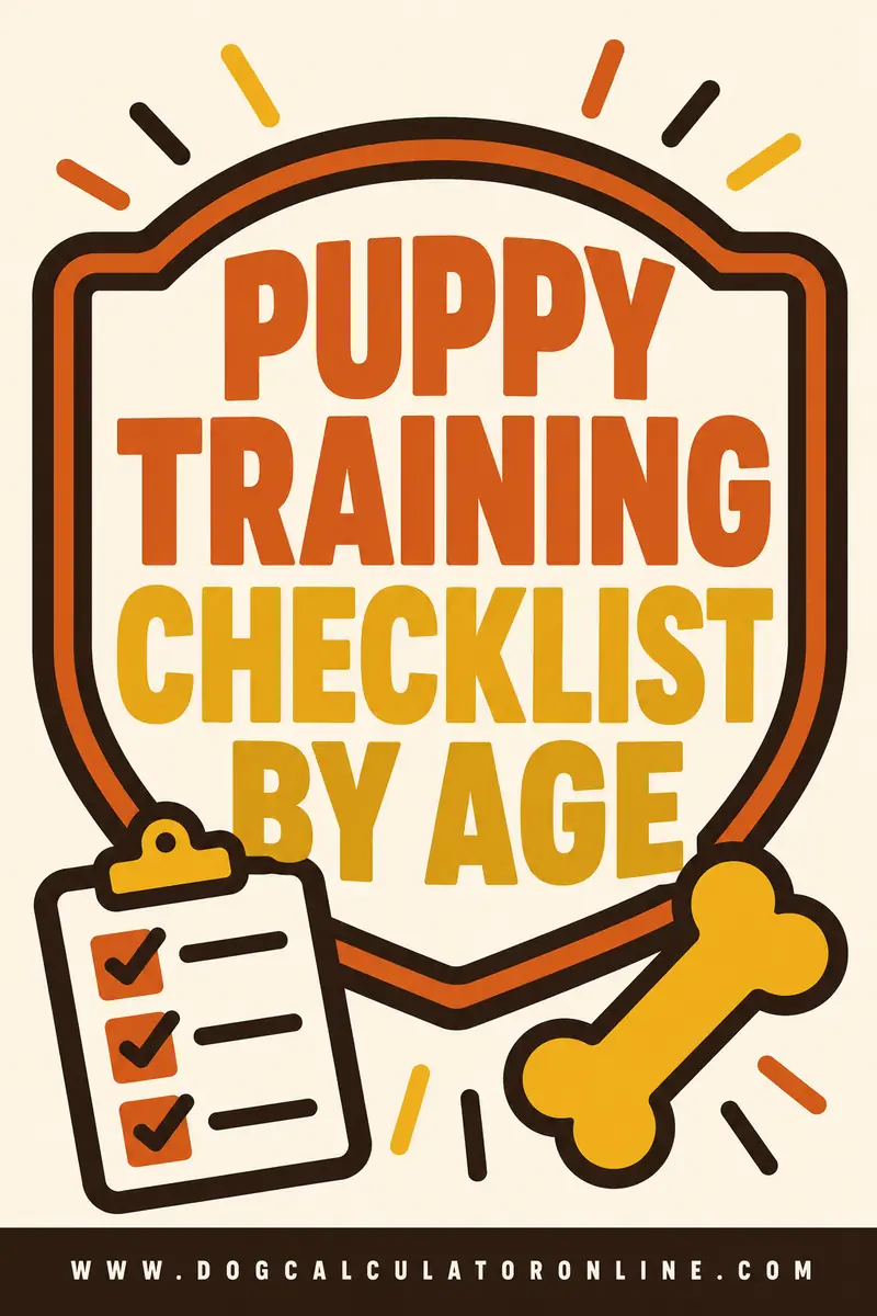 Puppy Training Checklist by Age