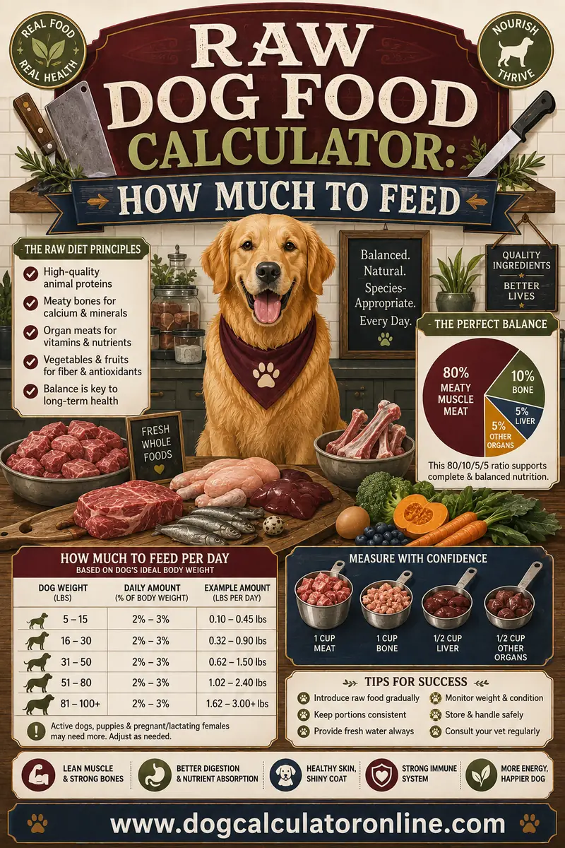 Raw Dog Food Calculator: How Much to Feed