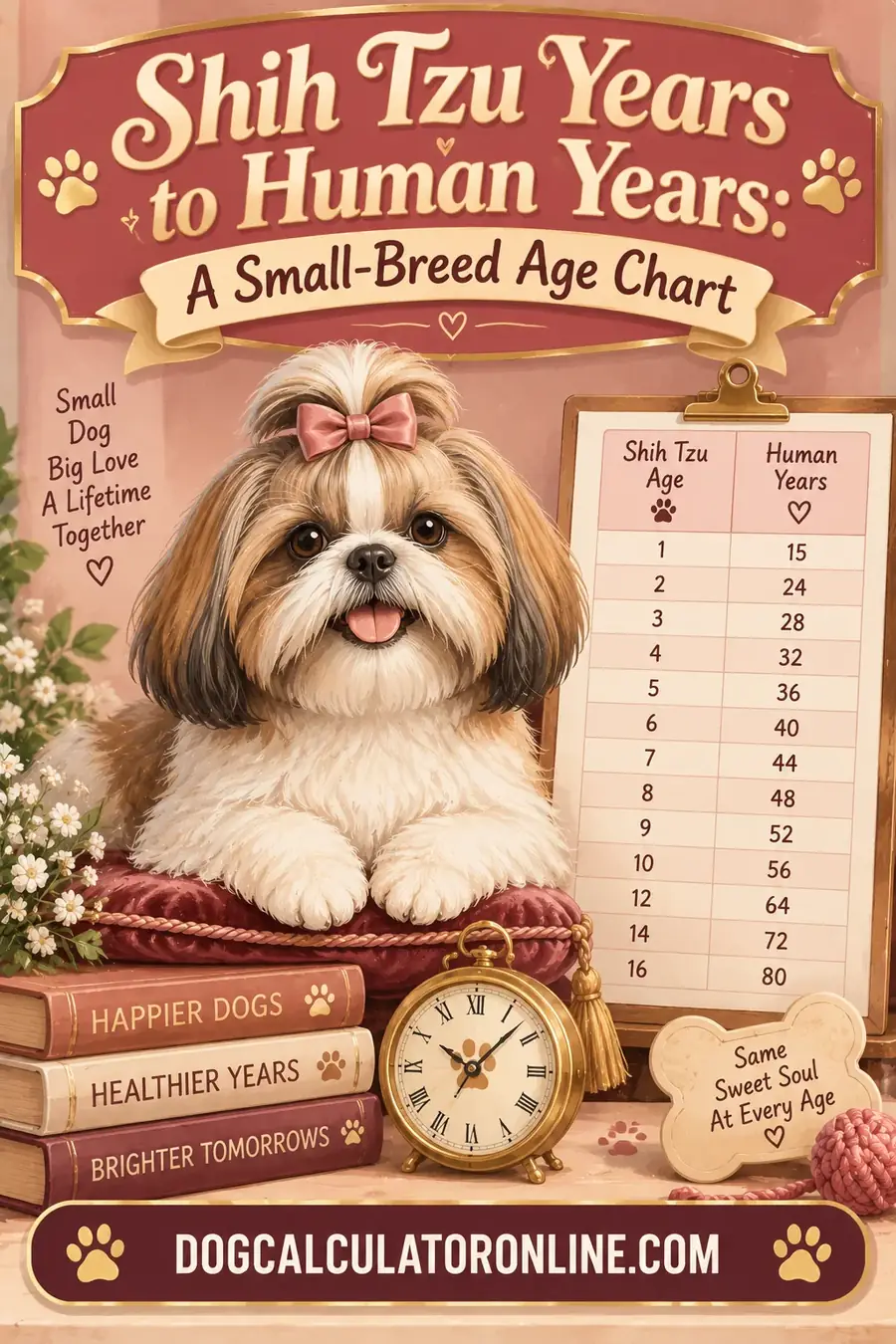 Shih Tzu Years to Human Years: A Small-Breed Age Chart