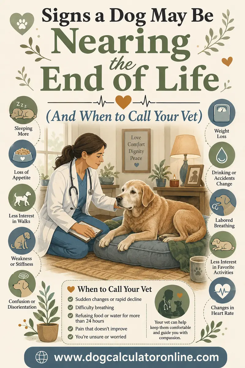 Signs a Dog May Be Nearing the End of Life (And When to Call Your Vet)