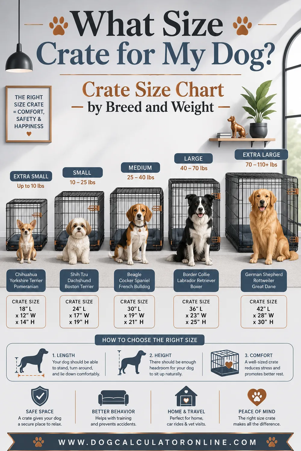What Size Crate for My Dog? Crate Size Chart by Breed and Weight